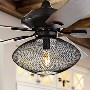 Clift 52" Mid-century LED Ceiling Fan With Remote - JONATHAN Y